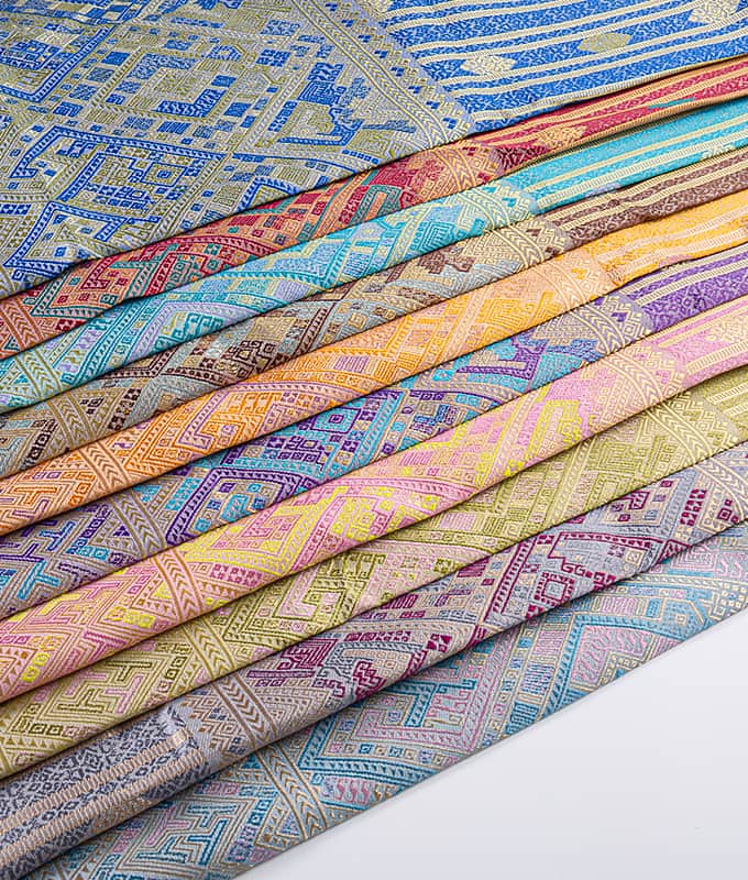 Cavum Polyester Jacquard Fabric pro Laotian Traditional Sarong