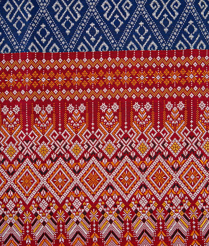 Manu-Stitched Style Poly-Cotton Sarong Fabric